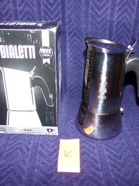 Bialetti  Venus Induction, Stovetop Coffee Maker, 18/10 Steel, 6-Cup Espresso